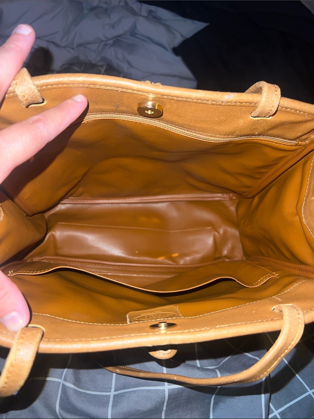 Longchamp Brown Leather Shoulder Tote - Timeless Everyday Bag - Picture 13 of 16
